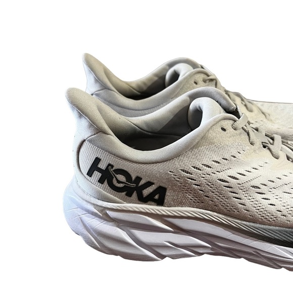 HOKA Clifton 8 Men’s Running Shoes Size 9D White Gray Lightweight main image 5